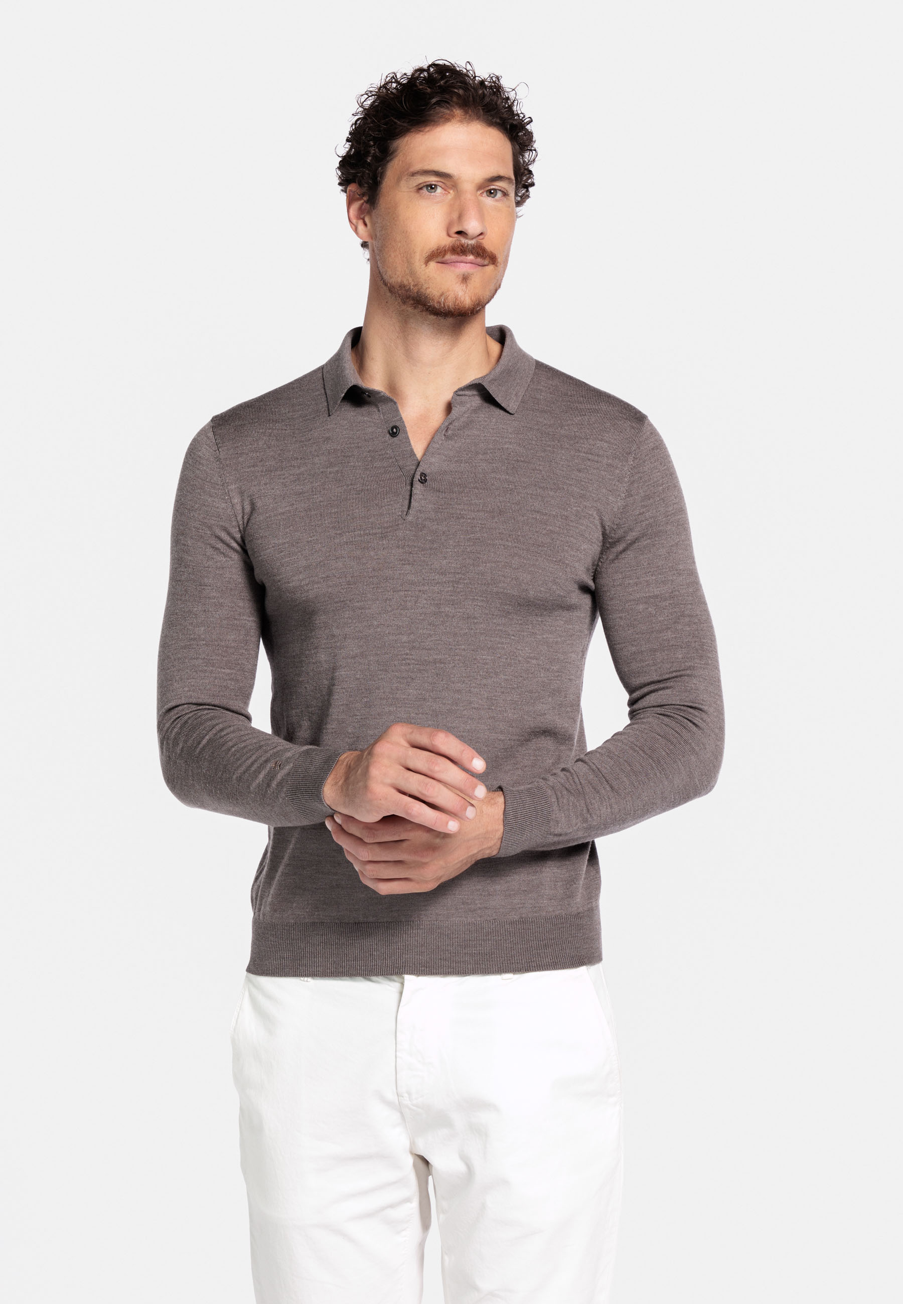 Merinowollen pullover - Brown