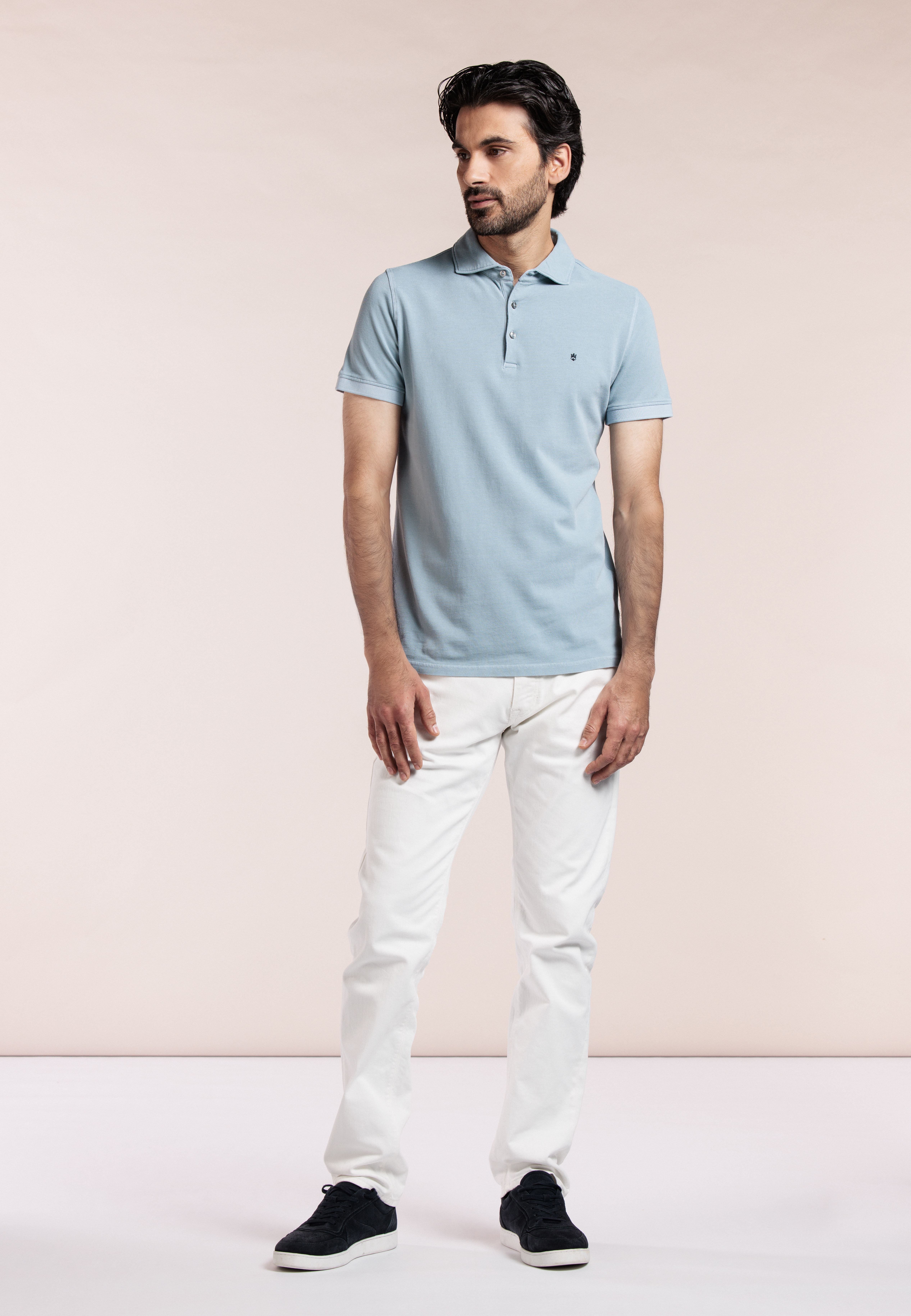 Garment-Dye katoen pique polo
