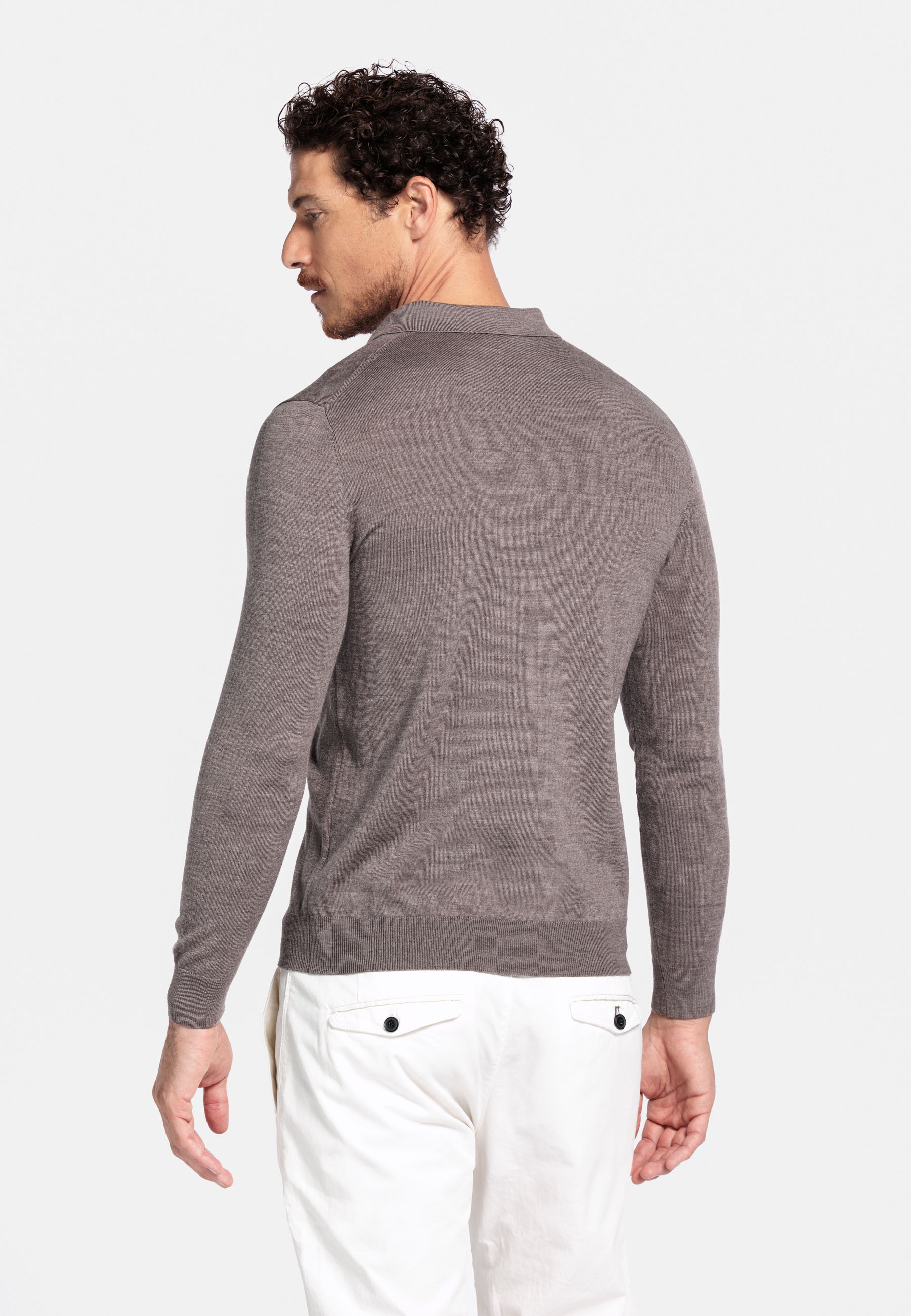 Merinowollen pullover - Brown