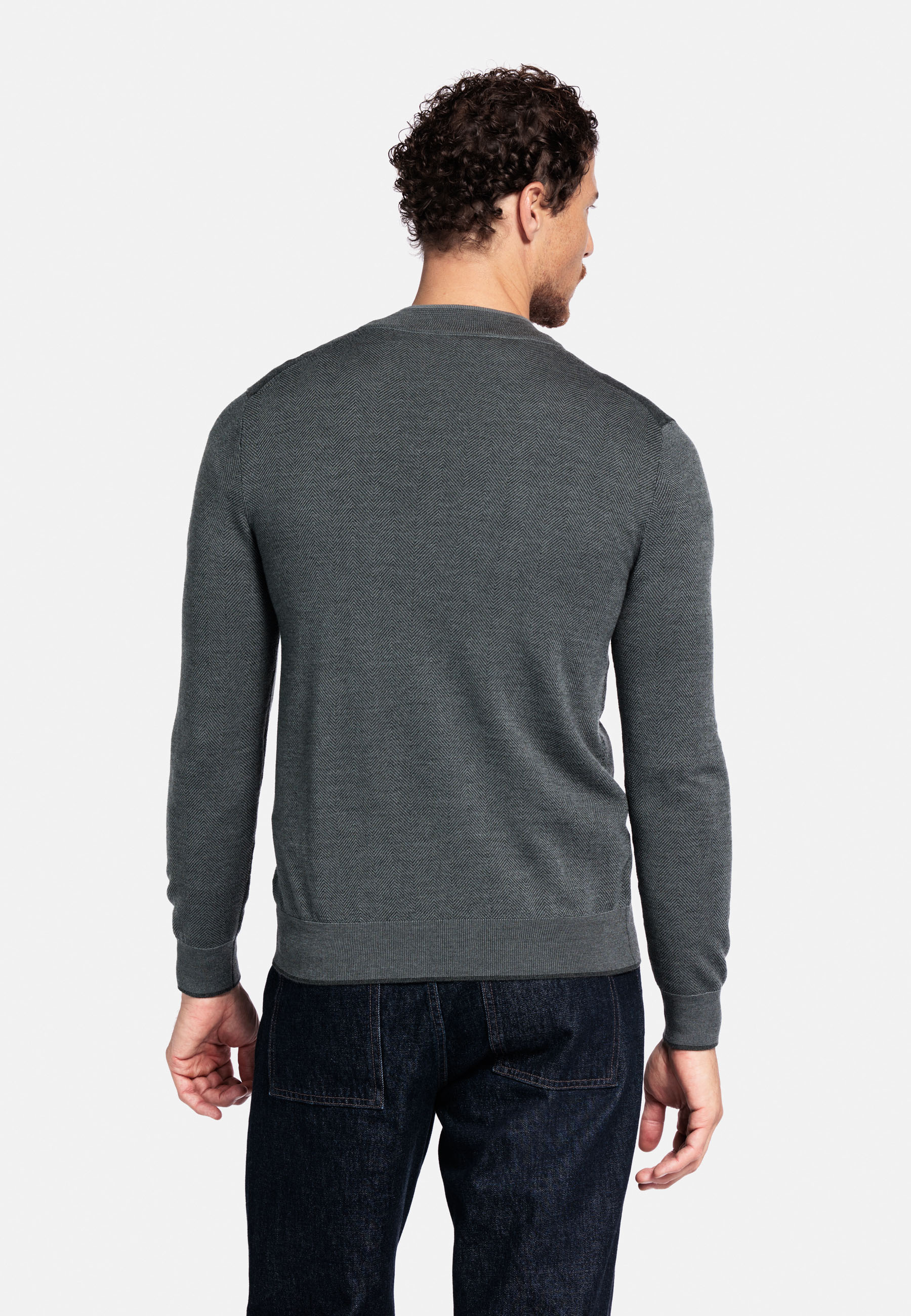 Merinowollen trui - Green