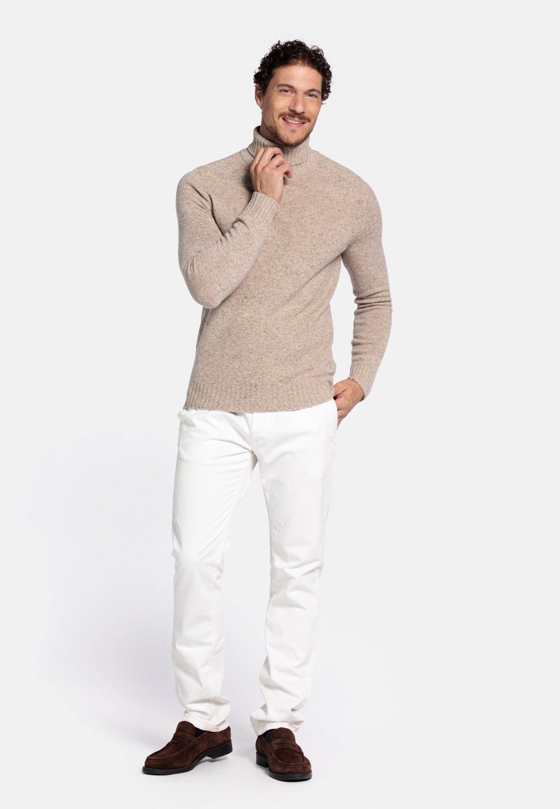 Merinowollen coltrui - Beige