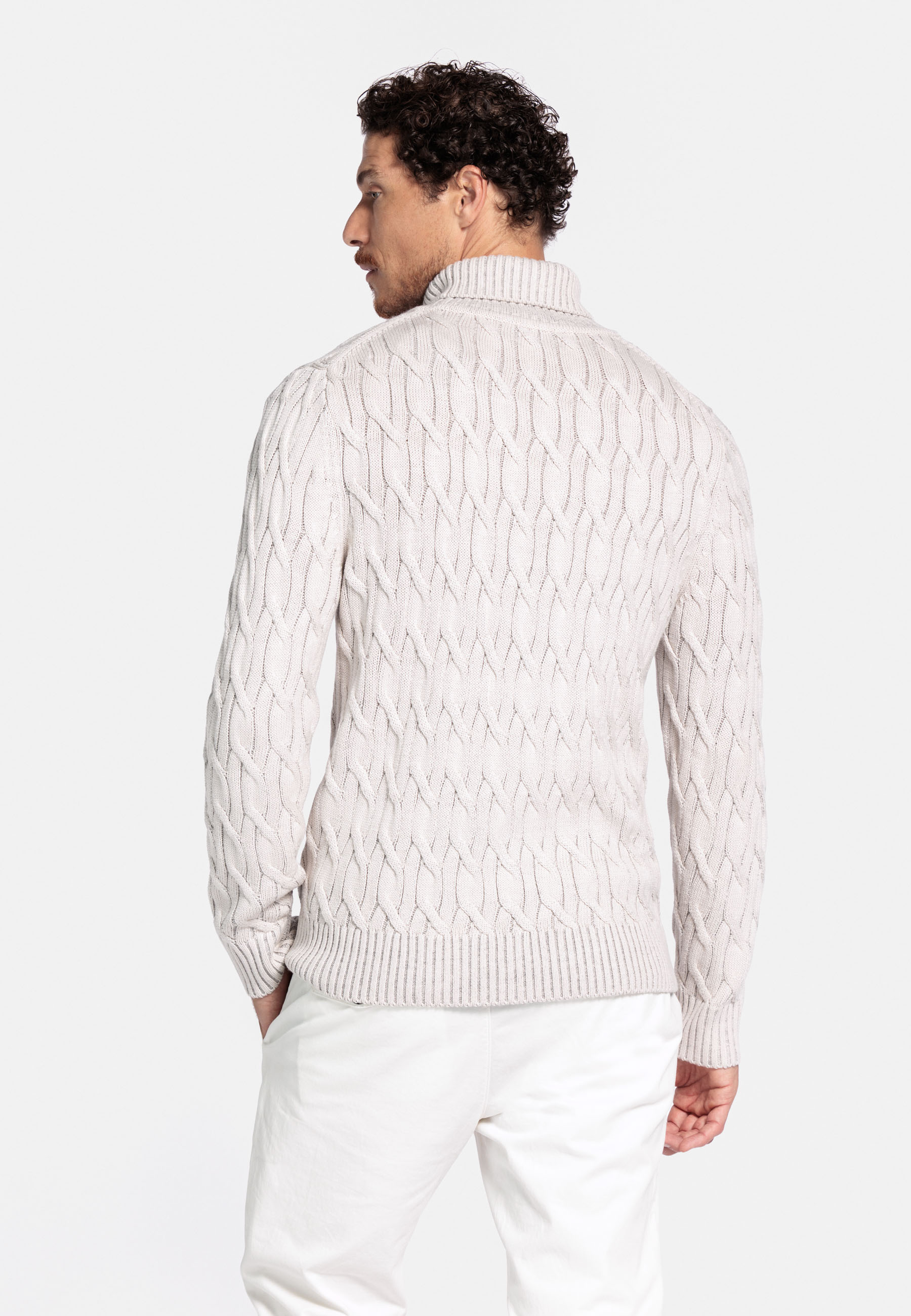 Merinowollen kabel coltrui - White