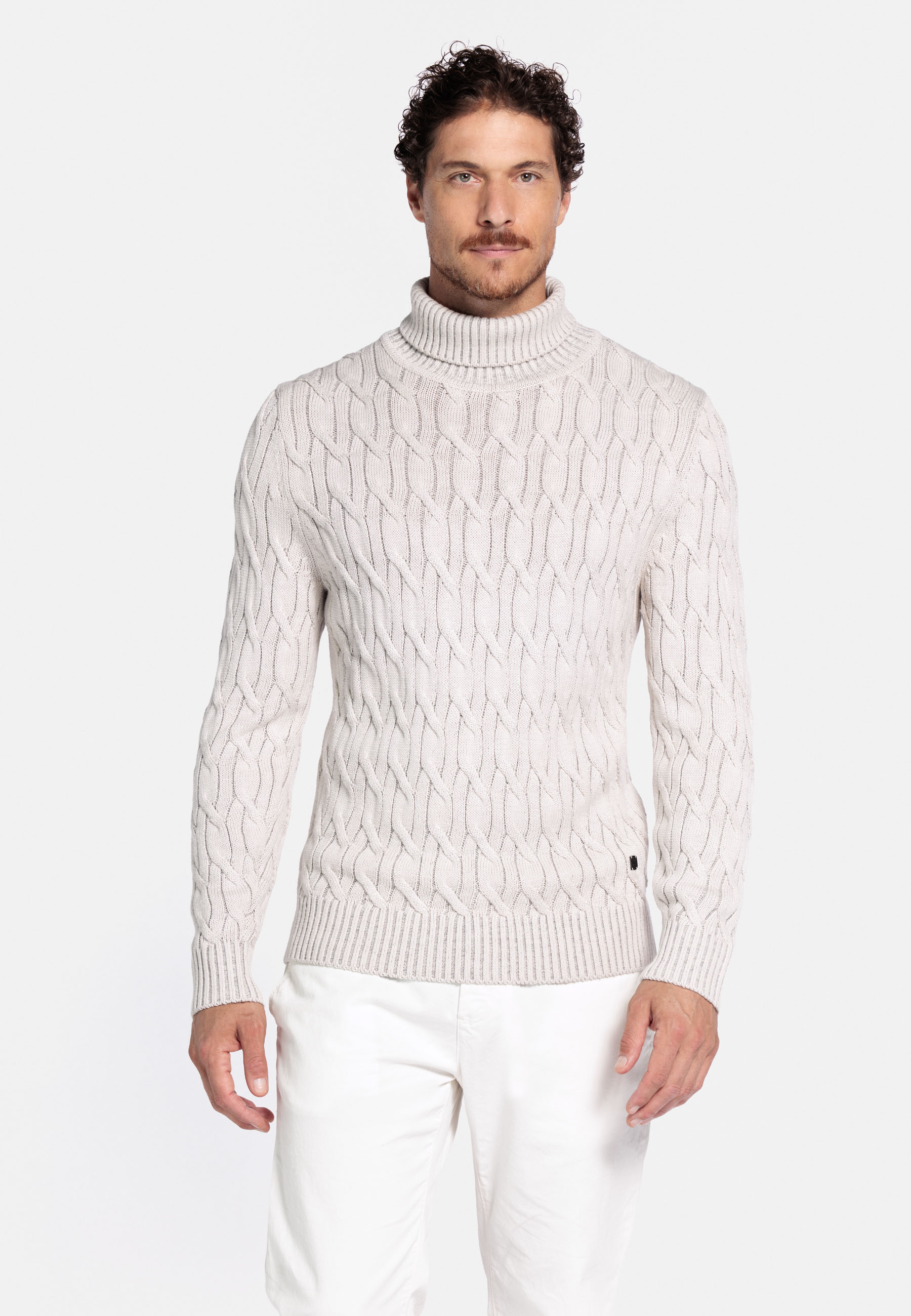 Merinowollen kabel coltrui - White