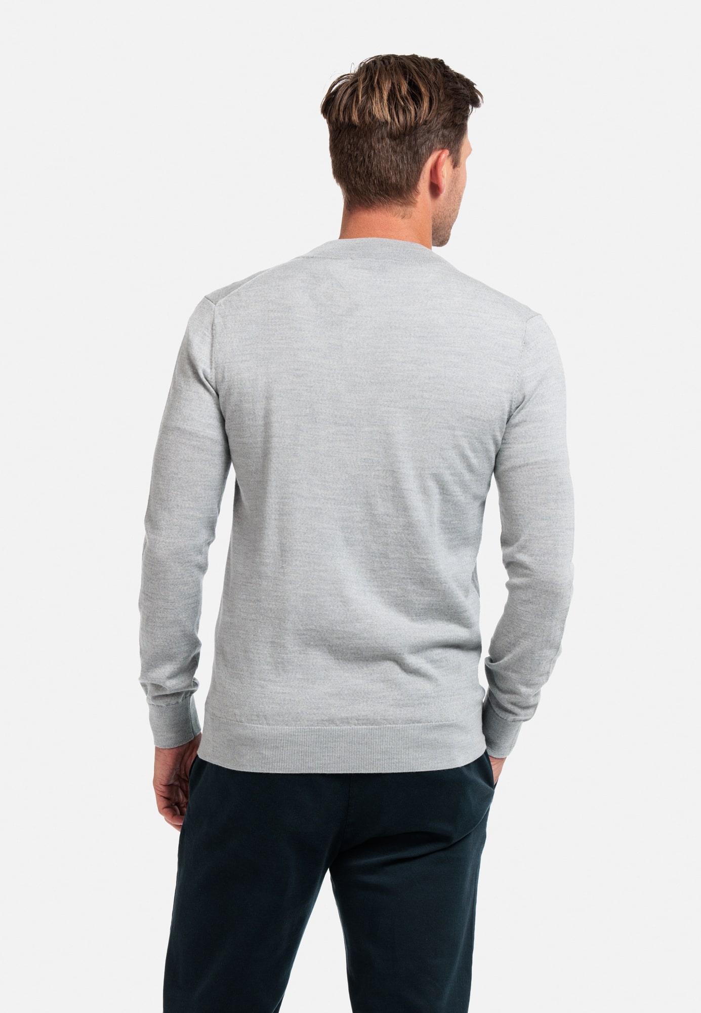 Merino Pullover 1/2 zip - Grey