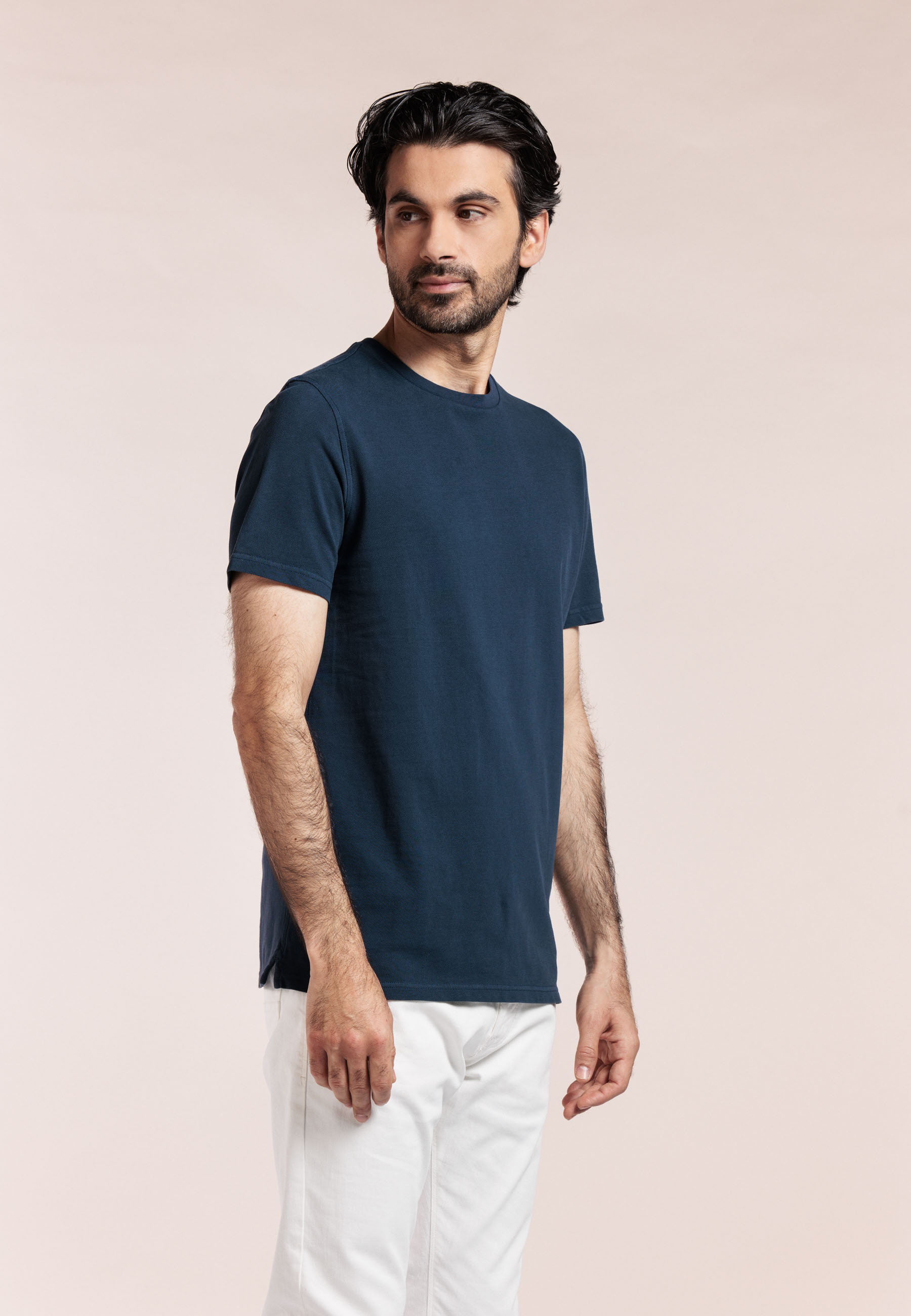 Garment-Dye katoen pique t-shirt