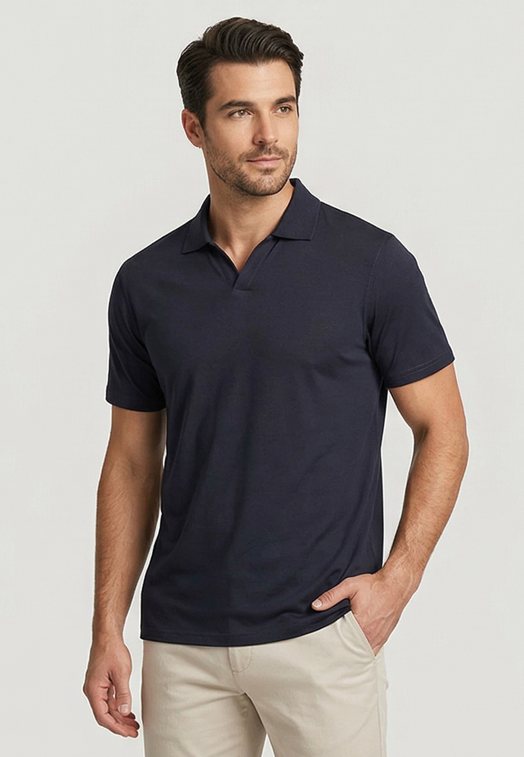 Katoenen Poloshirt - Navy