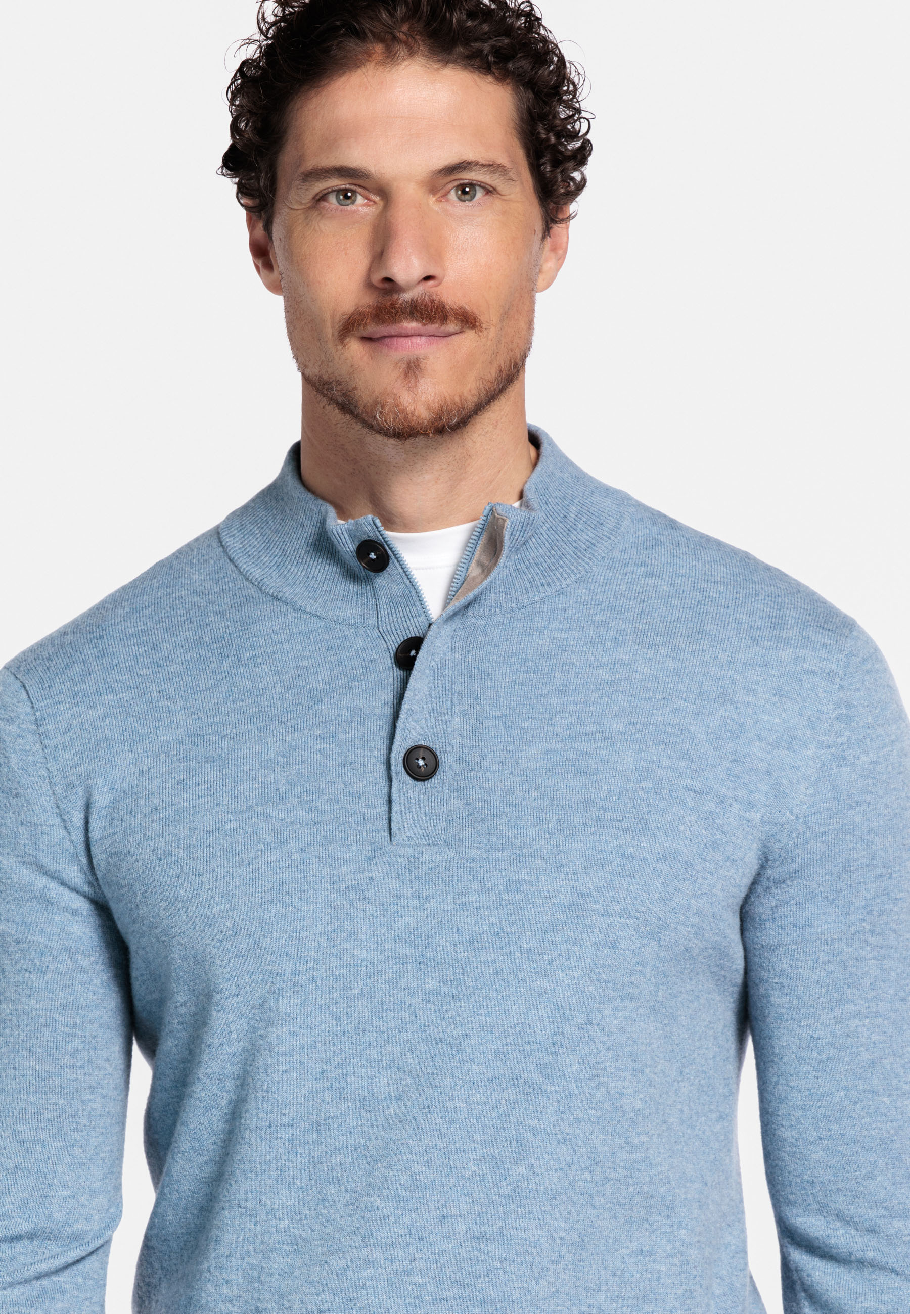 Merino-cashmere trui - Blue