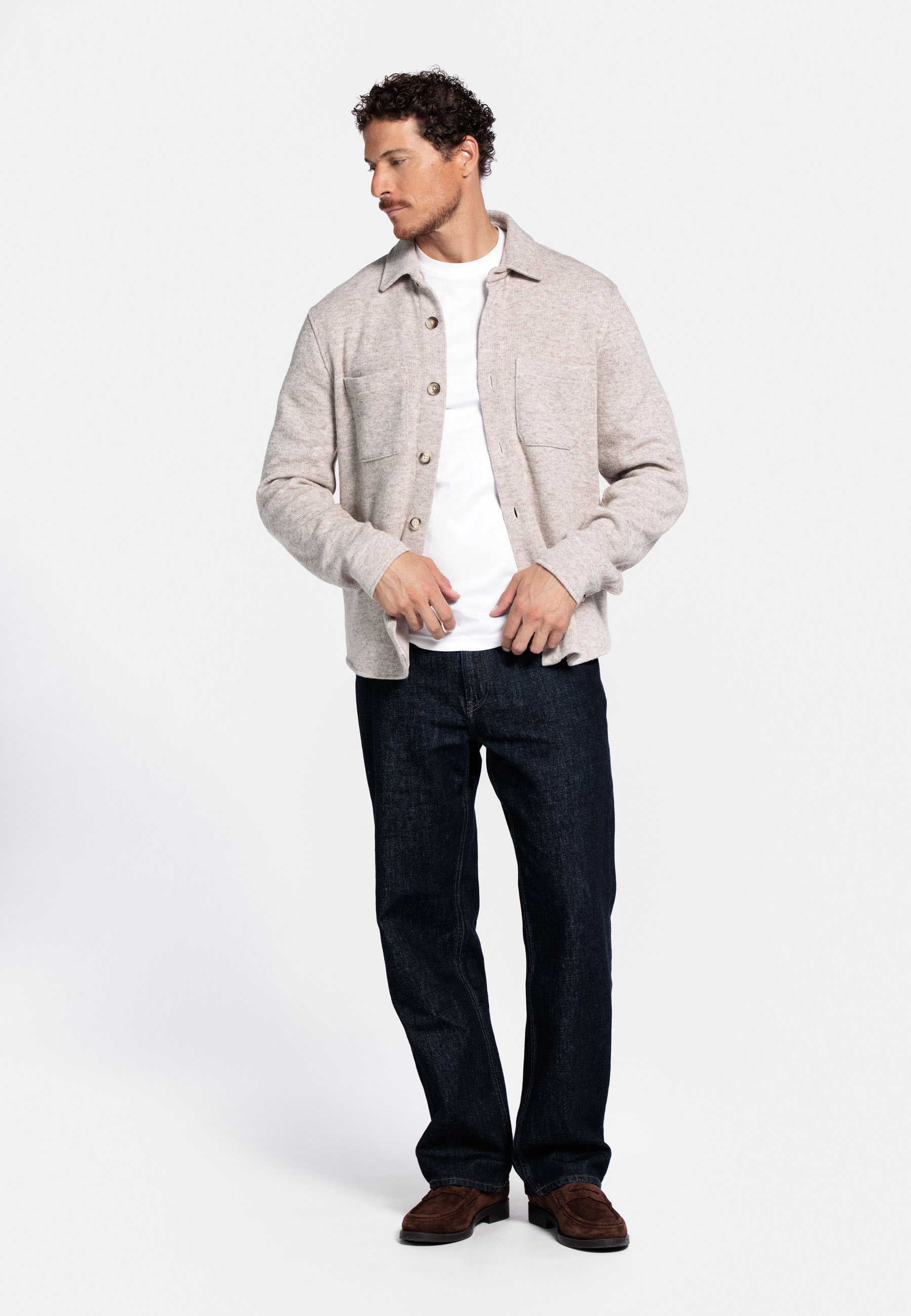 Wolmix overshirt - Brown