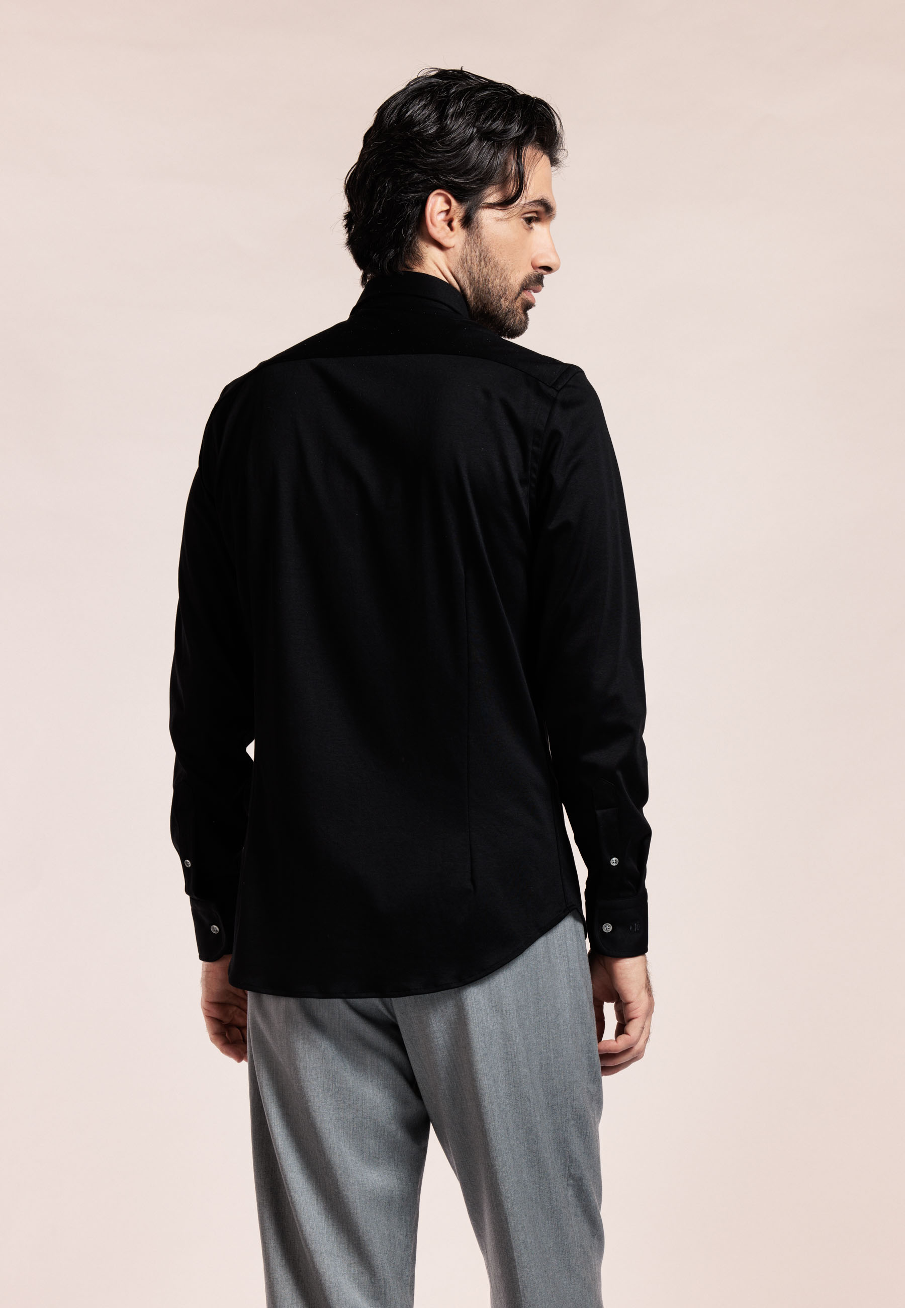 Liquid Cotton Overhemd - Black