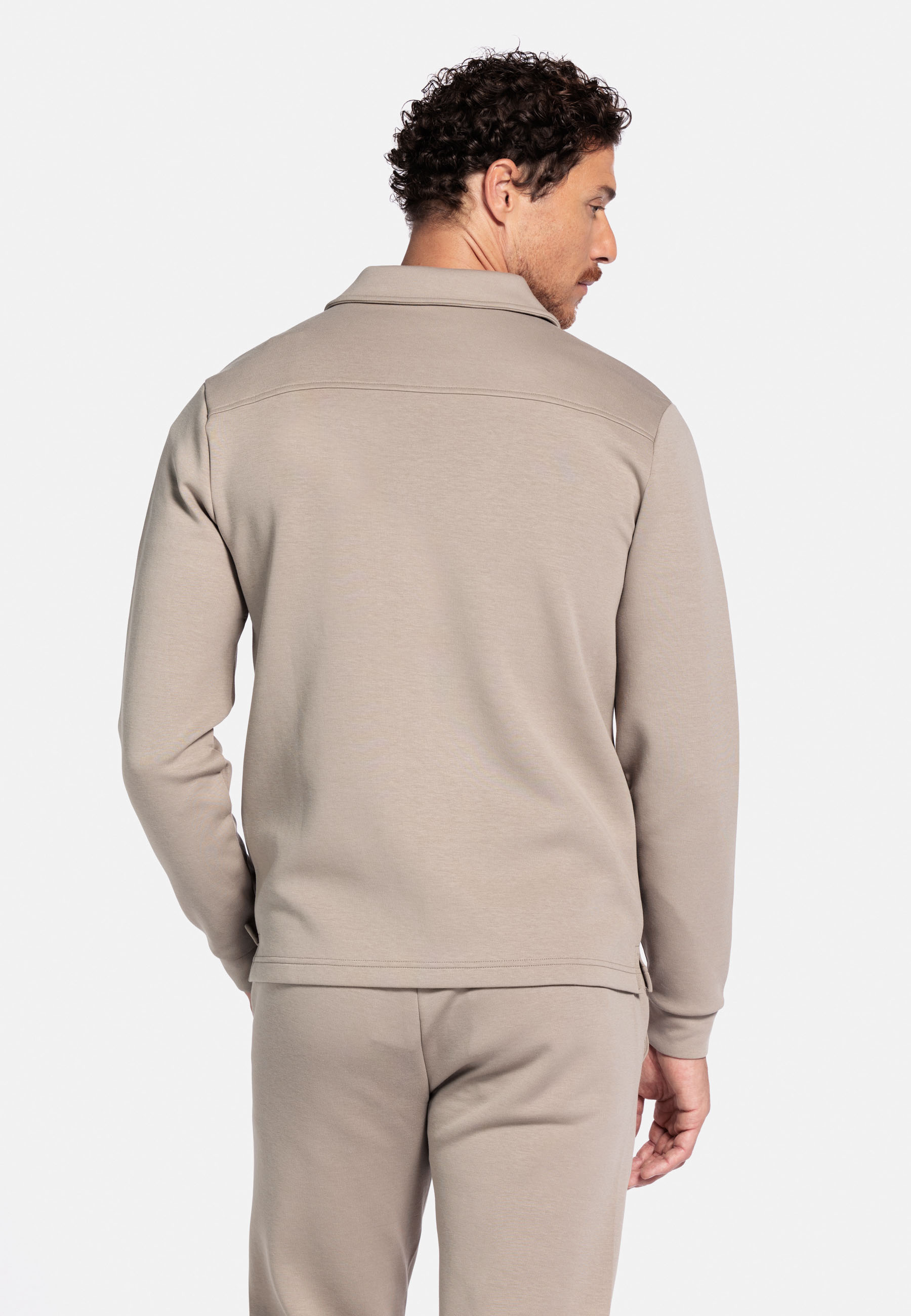 Jersey sweat overshirt - Beige